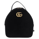 GUCCI GG Marmont Backpack Velor Black Gold 524568 Auth 186222SAM-13