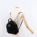 GUCCI GG Marmont Backpack Velor Black Gold 524568 Auth 186222SAM-25