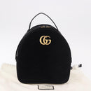 GUCCI GG Marmont Backpack Velor Black Gold 524568 Auth 186222SAM-12