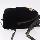 GUCCI GG Marmont Backpack Velor Black Gold 524568 Auth 186222SAM-3