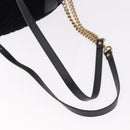 GUCCI GG Marmont Backpack Velor Black Gold 524568 Auth 186222SAM-8
