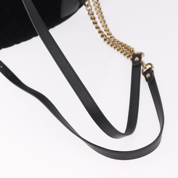 GUCCI GG Marmont Backpack Velor Black Gold 524568 Auth 186222SAM