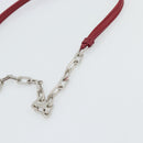 Miu Miu Matelasse Chain Shoulder Bag Leather Red Silver Auth 186223M-8