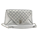 LOUIS VUITTON LV Love Note Shoulder Bag Leather Silver M54872 LV Auth 186225M-1