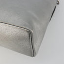 LOUIS VUITTON LV Love Note Shoulder Bag Leather Silver M54872 LV Auth 186225M-16