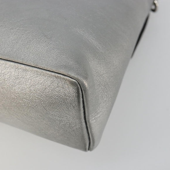 LOUIS VUITTON LV Love Note Shoulder Bag Leather Silver M54872 LV Auth 186225M