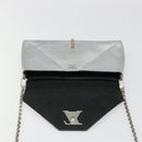 LOUIS VUITTON LV Love Note Shoulder Bag Leather Silver M54872 LV Auth 186225M-19