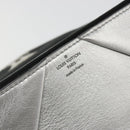 LOUIS VUITTON LV Love Note Shoulder Bag Leather Silver M54872 LV Auth 186225M-20