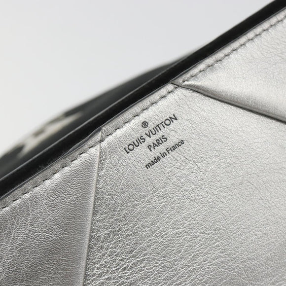 LOUIS VUITTON LV Love Note Shoulder Bag Leather Silver M54872 LV Auth 186225M