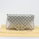LOUIS VUITTON LV Love Note Shoulder Bag Leather Silver M54872 LV Auth 186225M-12