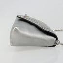 LOUIS VUITTON LV Love Note Shoulder Bag Leather Silver M54872 LV Auth 186225M-3