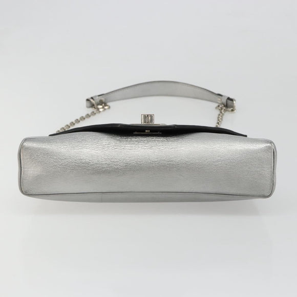 LOUIS VUITTON LV Love Note Shoulder Bag Leather Silver M54872 LV Auth 186225M