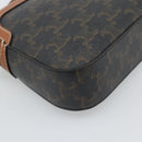 CELINE Triomphe Shoulder Bag PVC Black Gold Auth 186226M-17