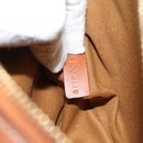 CELINE Triomphe Shoulder Bag PVC Black Gold Auth 186226M-11