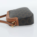 CELINE Triomphe Shoulder Bag PVC Black Gold Auth 186226M-3