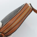 CELINE Triomphe Shoulder Bag PVC Black Gold Auth 186226M-6