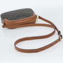 CELINE Triomphe Shoulder Bag PVC Black Gold Auth 186226M-7