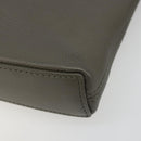 LOUIS VUITTON Takeoff Pouch Clutch Bag Leather Gray M81735 LV Auth 186227M-15