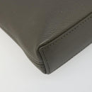 LOUIS VUITTON Takeoff Pouch Clutch Bag Leather Gray M81735 LV Auth 186227M-16