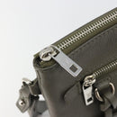 LOUIS VUITTON Takeoff Pouch Clutch Bag Leather Gray M81735 LV Auth 186227M-9