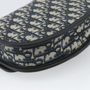 Christian Dior Trotter Canvas Gallop Shoulder Bag Navy Silver Auth 186228SM-13