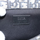 Christian Dior Trotter Canvas Gallop Shoulder Bag Navy Silver Auth 186228SM-16