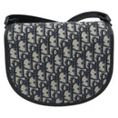 Christian Dior Trotter Canvas Gallop Shoulder Bag Navy Silver Auth 186228SM-3