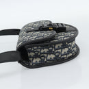 Christian Dior Trotter Canvas Gallop Shoulder Bag Navy Silver Auth 186228SM-4