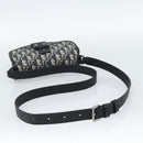 Christian Dior Trotter Canvas Gallop Shoulder Bag Navy Silver Auth 186228SM-7