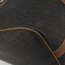 Christian Dior Honeycomb Canvas Boston Bag PVC Black Gold Auth 186229A-9
