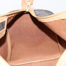 Christian Dior Honeycomb Canvas Boston Bag PVC Black Gold Auth 186229A-18