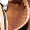 Christian Dior Honeycomb Canvas Boston Bag PVC Black Gold Auth 186229A-21