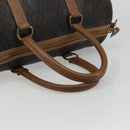 Christian Dior Honeycomb Canvas Boston Bag PVC Black Gold Auth 186229A-7