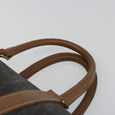 Christian Dior Honeycomb Canvas Boston Bag PVC Black Gold Auth 186229A-8
