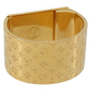 LOUIS VUITTON Monogram Nanogram Scarf Ring Brooch Gold Tone M00226 Auth 186230A-1