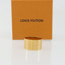 LOUIS VUITTON Monogram Nanogram Scarf Ring Brooch Gold Tone M00226 Auth 186230A-14