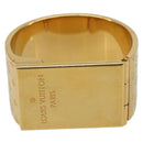 LOUIS VUITTON Monogram Nanogram Scarf Ring Brooch Gold Tone M00226 Auth 186230A-3