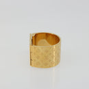 LOUIS VUITTON Monogram Nanogram Scarf Ring Brooch Gold Tone M00226 Auth 186230A-5