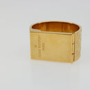LOUIS VUITTON Monogram Nanogram Scarf Ring Brooch Gold Tone M00226 Auth 186230A-6