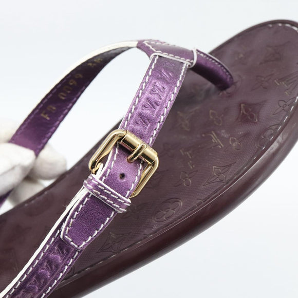 LOUIS VUITTON Monogram Sandals Purple LV Auth 186233M