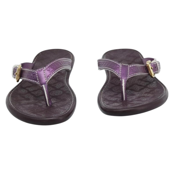 LOUIS VUITTON Monogram Sandals Purple LV Auth 186233M