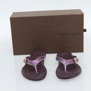 LOUIS VUITTON Monogram Sandals Purple LV Auth 186233M-20