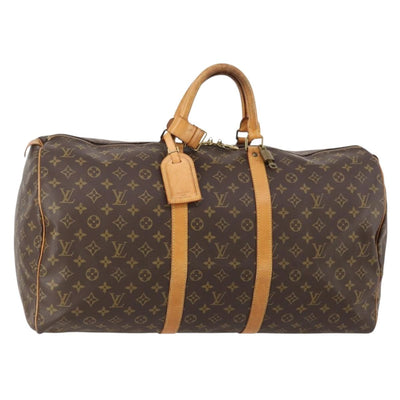 LOUIS VUITTON Monogram Keepall 55 Boston Bag M41424 LV Auth 186234A