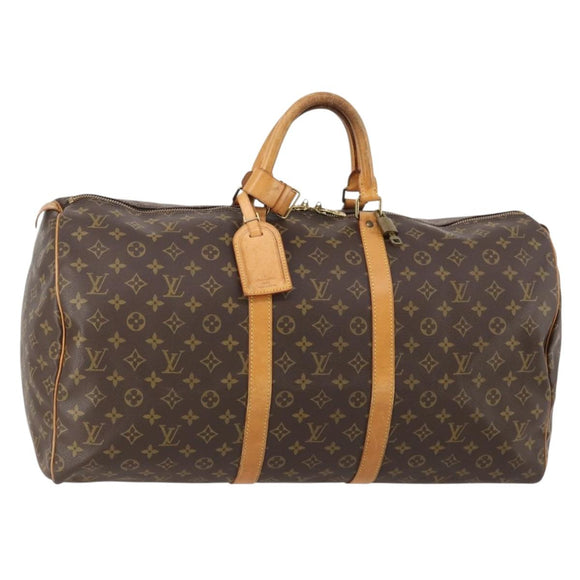 LOUIS VUITTON Monogram Keepall 55 Boston Bag M41424 LV Auth 186234A
