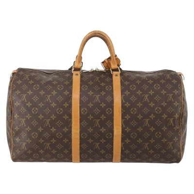 LOUIS VUITTON Monogram Keepall 55 Boston Bag M41424 LV Auth 186234A - 0