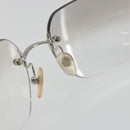 CHANEL COCO Mark Sunglasses metal Silver tone CC Auth 186236M-14