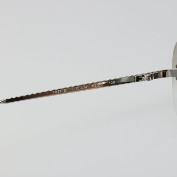 CHANEL COCO Mark Sunglasses metal Silver tone CC Auth 186236M