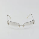 CHANEL COCO Mark Sunglasses metal Silver tone CC Auth 186236M-2