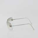 CHANEL COCO Mark Sunglasses metal Silver tone CC Auth 186236M-4