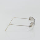 CHANEL COCO Mark Sunglasses metal Silver tone CC Auth 186236M-5